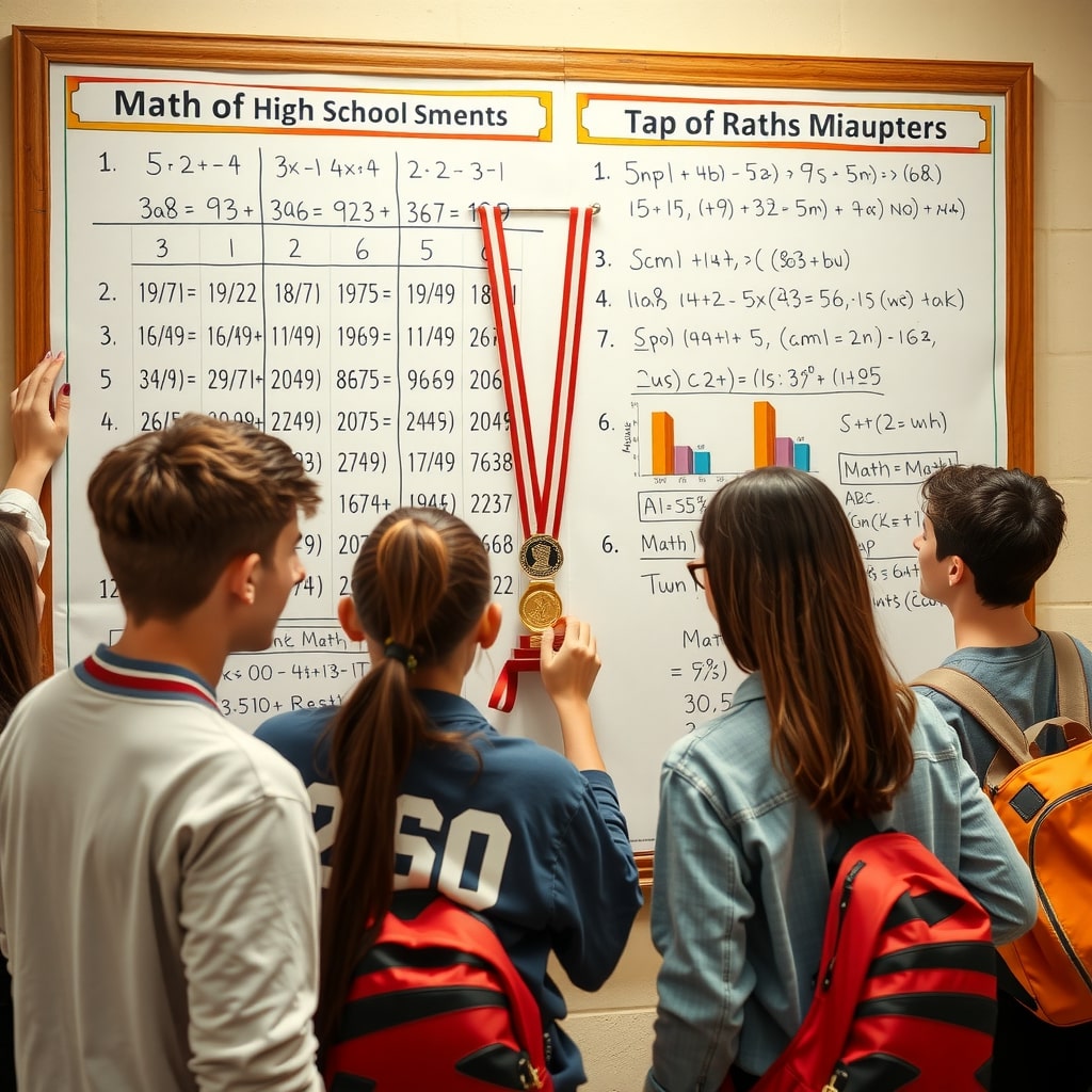 Students solving math problems